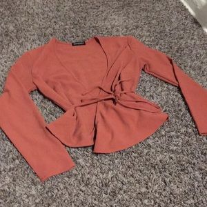 American Apparel Pink Cross Around Shirt